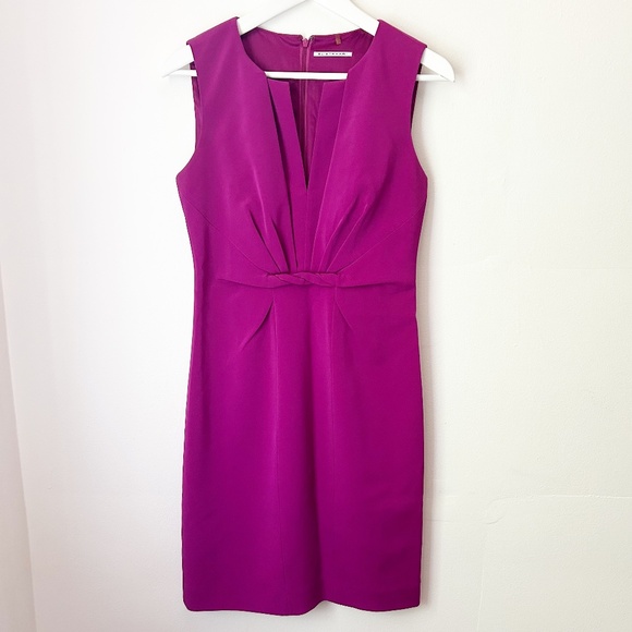 Elie Tahari Sheath Shift Sleeveless Dress in fuchsia l Size 4 - Picture 1 of 10
